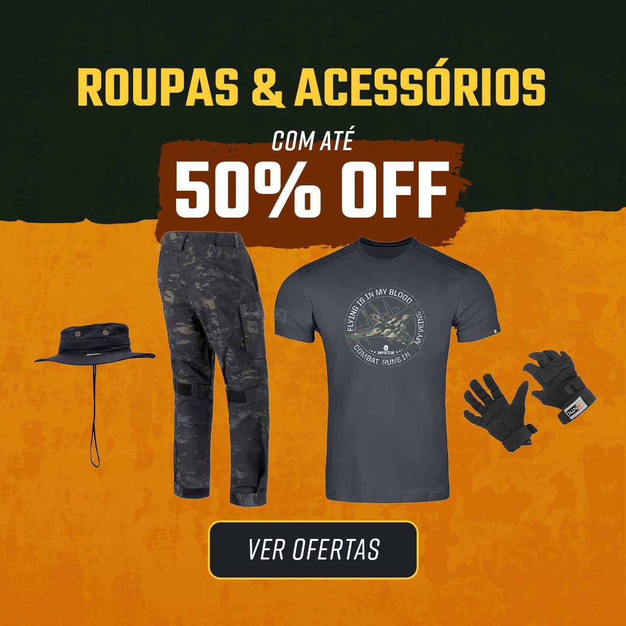 Roupas e Acessórios com até 50% OFF