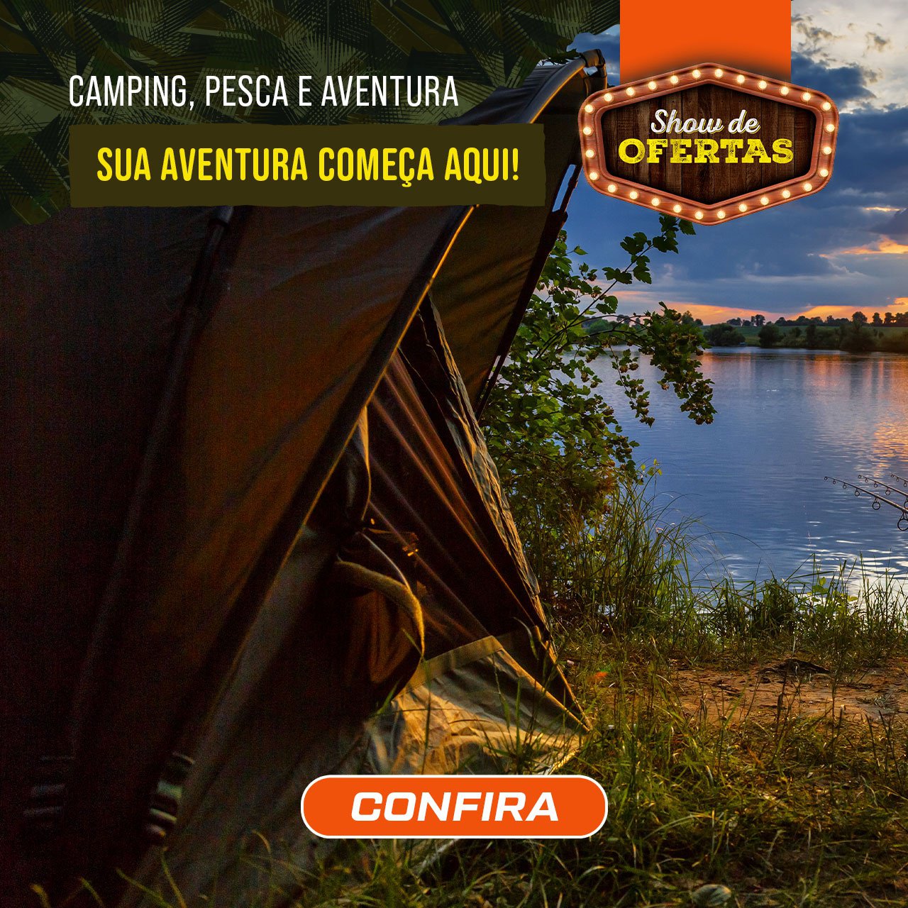 CAMPING, PESCA E AVENTURA - Sua aventura começa aqui!