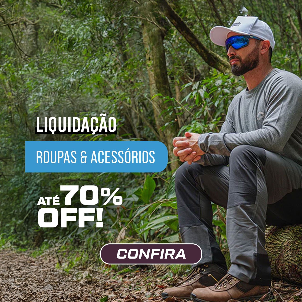 LIQUIDAÇÃO - Roupas & Acessórios, até 70% OFF
