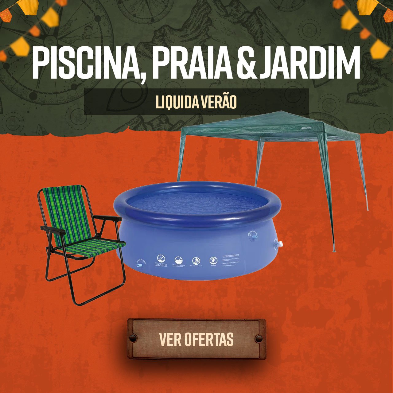 Liquida verão - Piscina, Praia & Jardim
