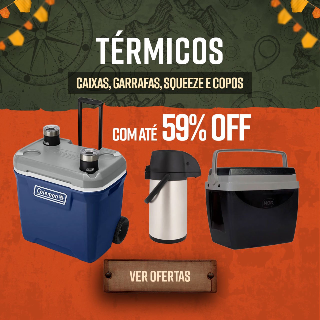 TÉRMICOS - Caixas, Garrafas, Squeeze e Copos com até 59% OFF