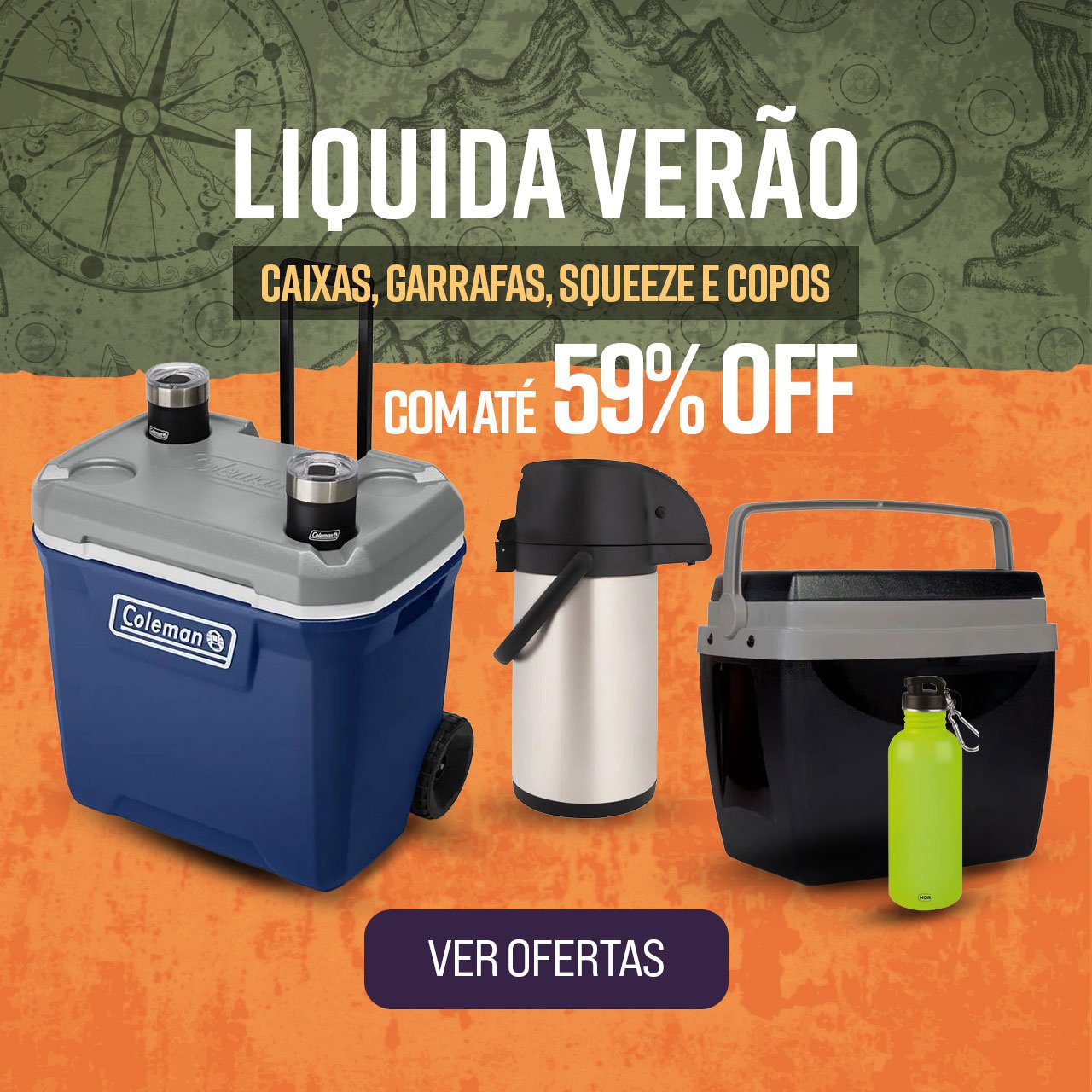 Liquida Verão - Caixas, Garrafas, Squeeze e Copos com até 59% OFF