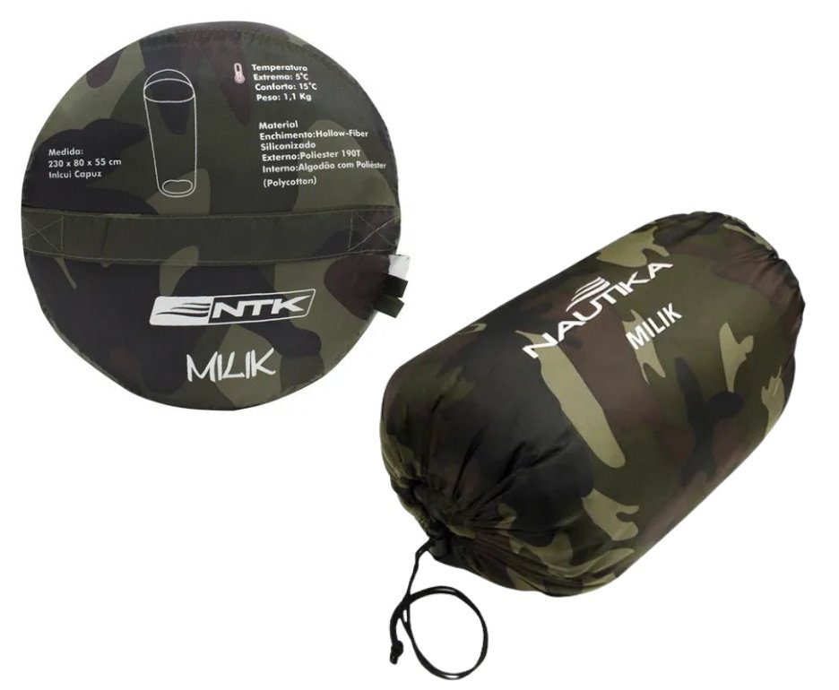 Saco De Dormir Milik 5°C à 15°C. - Nautika