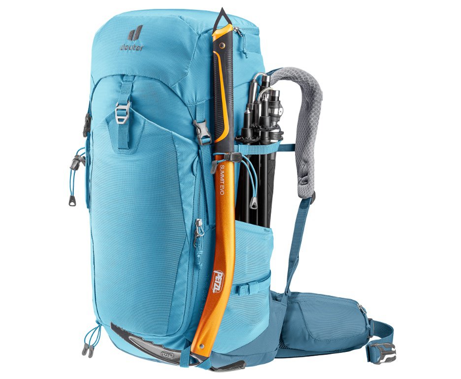 Mochila Act Trail Pro 34 Lts Azul/verde - Deuter
