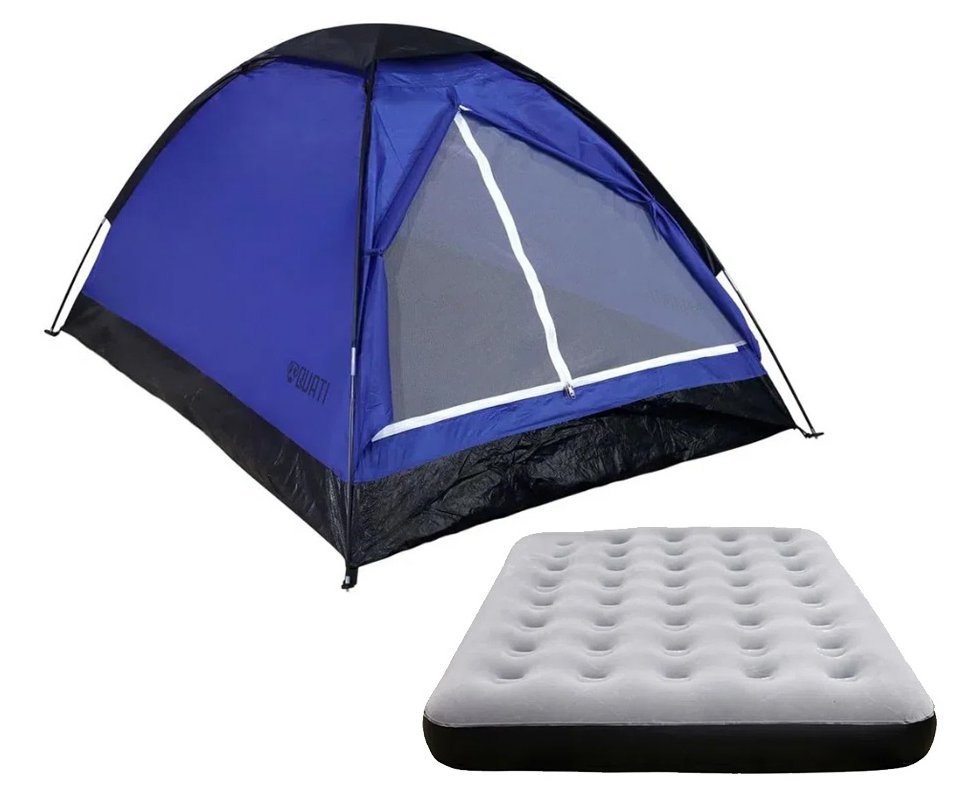 Kit 1 Barraca Iglu 4 Pessoas + 1 Colchão De Casal Inflavel NTK