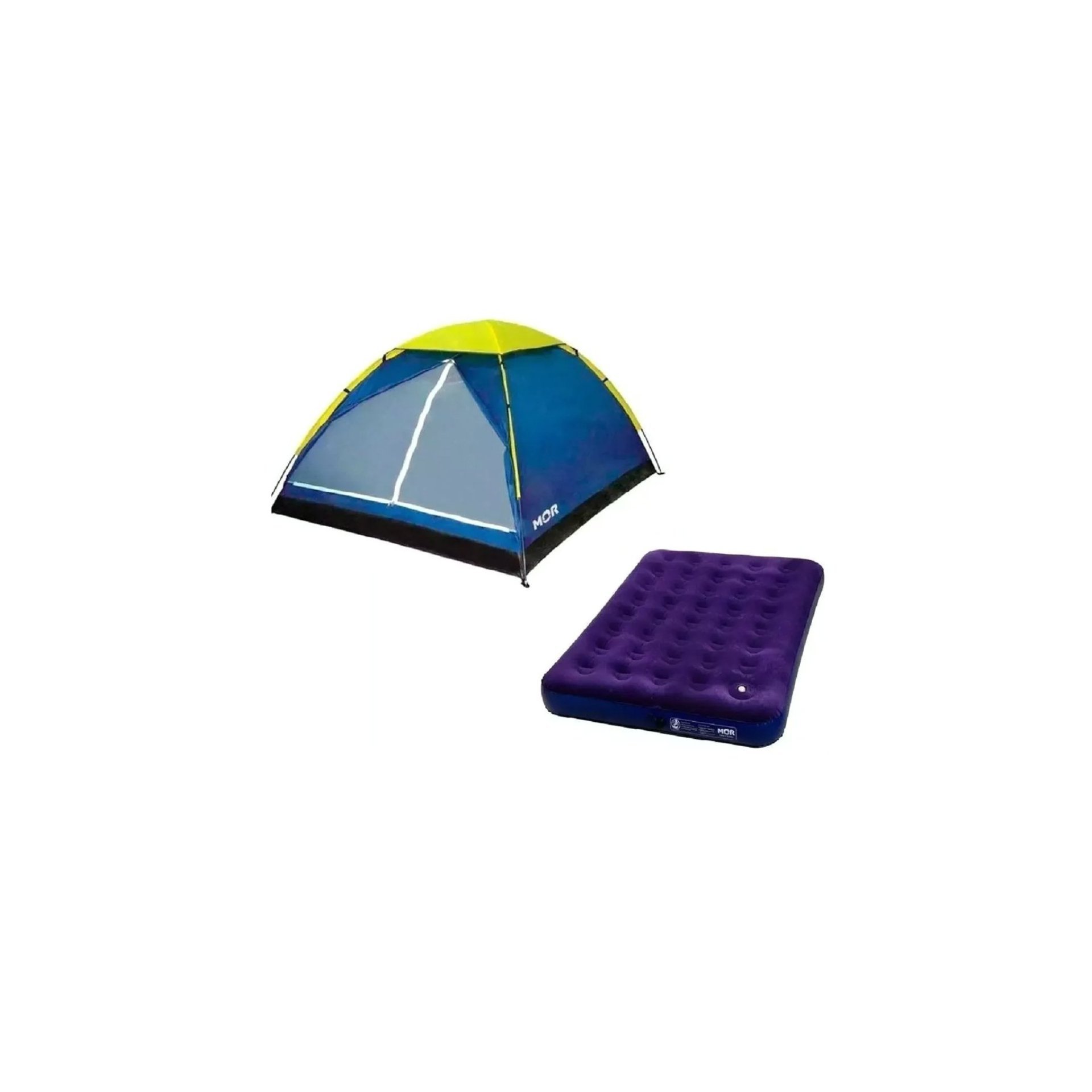 Kit 1 Barraca Iglu 4 Pessoas + 1 Colchão De Casal Inflavel - Mor