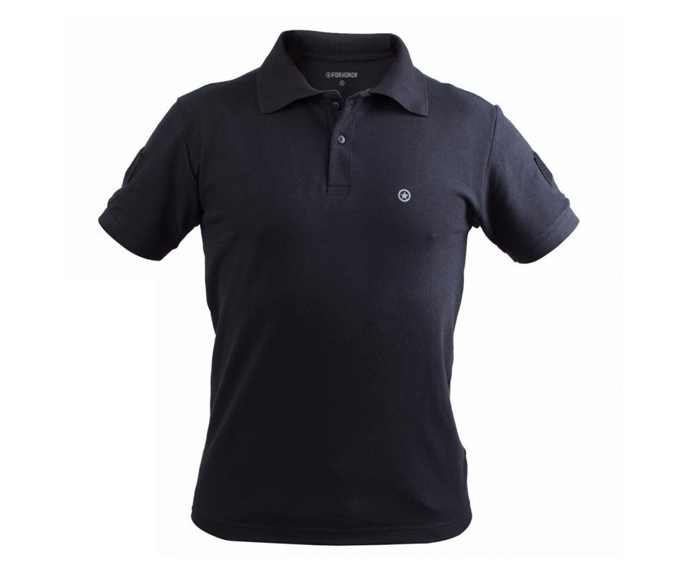 Camisa Polo Com Velcro For Honor-1 Black