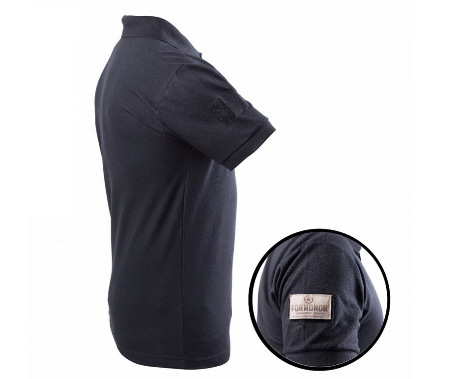 Camisa Polo Com Velcro For Honor-1 Black