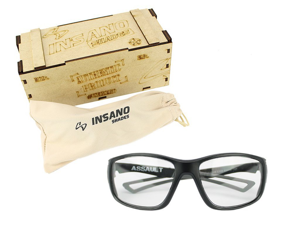 Óculos Insano Shades 2 com Armação Preto Fosco - Lente Transparente