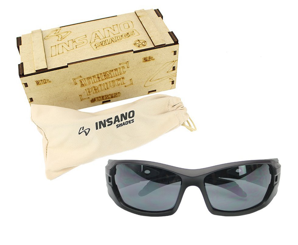 Óculos Insano Shades 2 com Armação Preto Fosco - Lente Preta