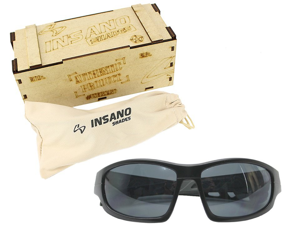 Óculos Insano Shades 2 com Armação Preto Fosco - Lente Preta 20543-C123