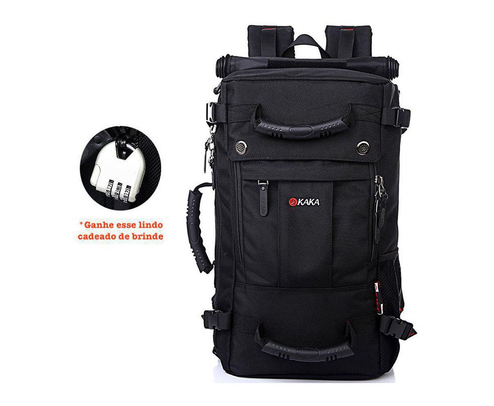 Mochila Executiva Kaka®Notebook Com Cadeado Reforçada 40l