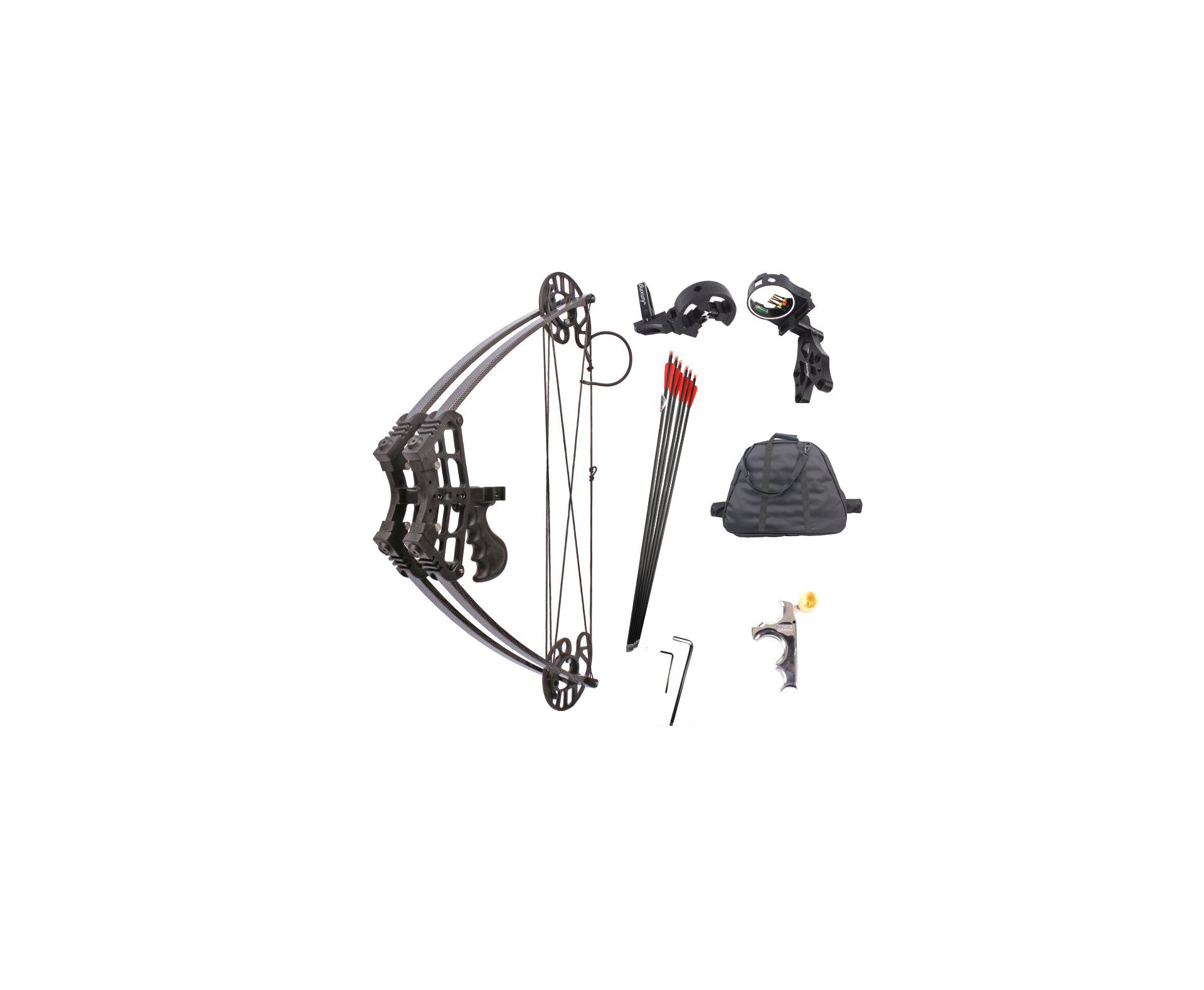 Conjunto de Arco Composto Triângulo e Flecha M109 - Junxing Archery