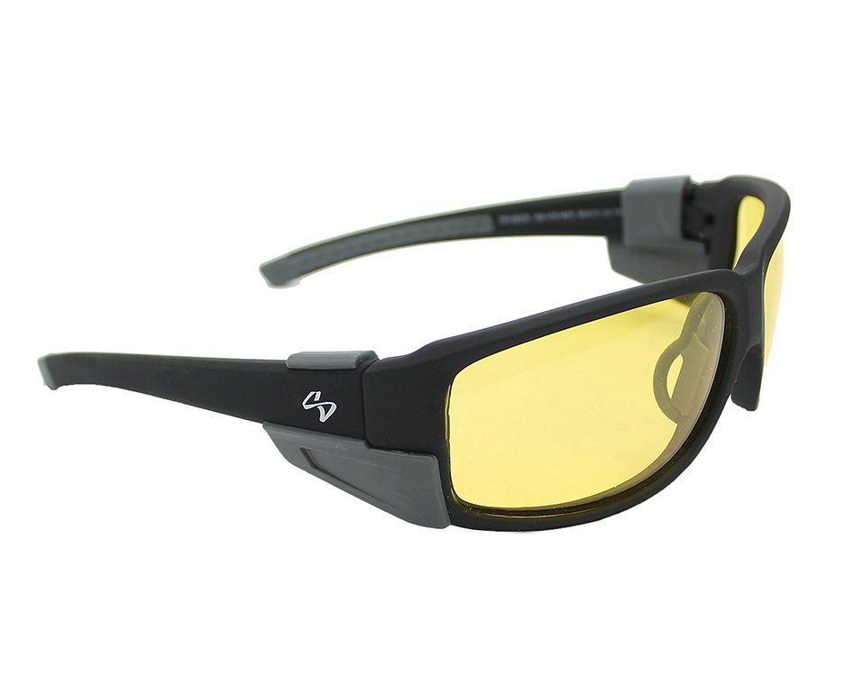 Óculos Balístico com Armação Preto Fosco - Lente Amarela 20543-C100- Insano Shades