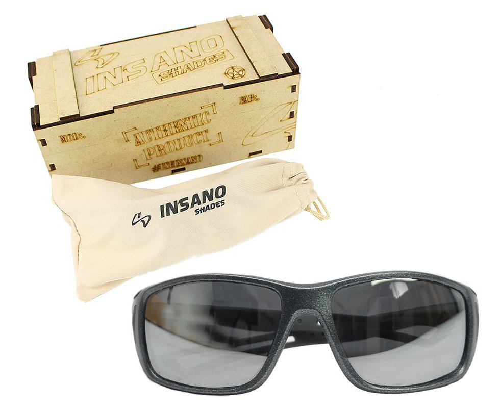 Óculos Balístico com Armação Prata - Lente Prata 20545 - C891 - Insano Shades Armação