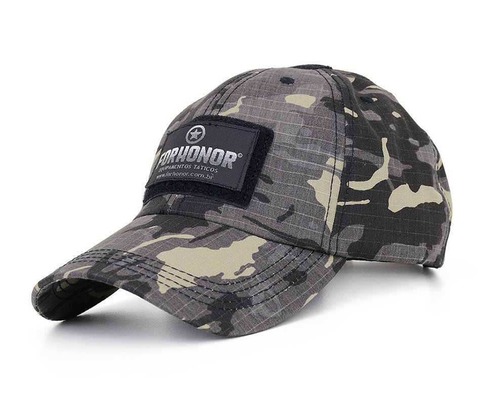 Boné Tático Rip Stop Velcro Forhonor Camunight - Tam Unico