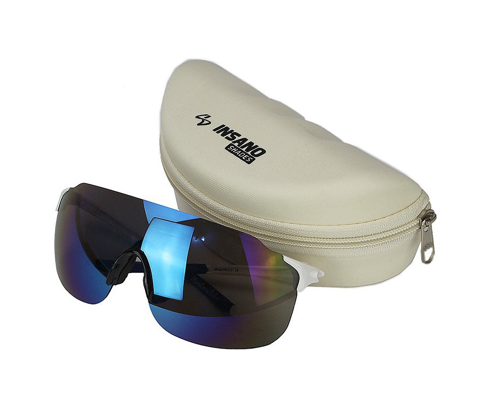 Óculos Insano Shades Montain Bike 2 I Armação Branca - Lente Azul