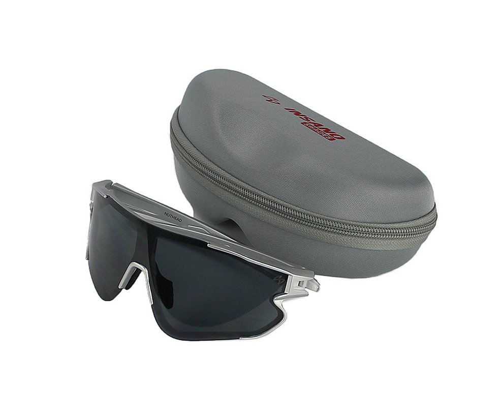 Óculos Bike Ciclista Nuthead I Armação Prata - Lente Preto Insano Shades