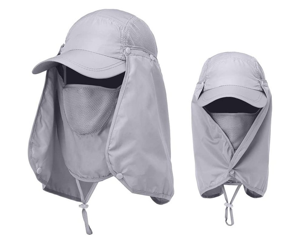 Bone Legionário pesca, trilha com Mascara Proteção UV 40 Gelo Echo Life