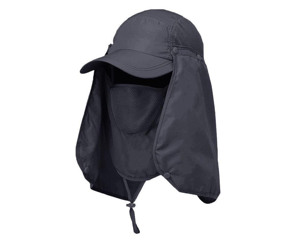 Bone Legionário pesca, trilha com Mascara Proteção UV 40 Azul Marinho