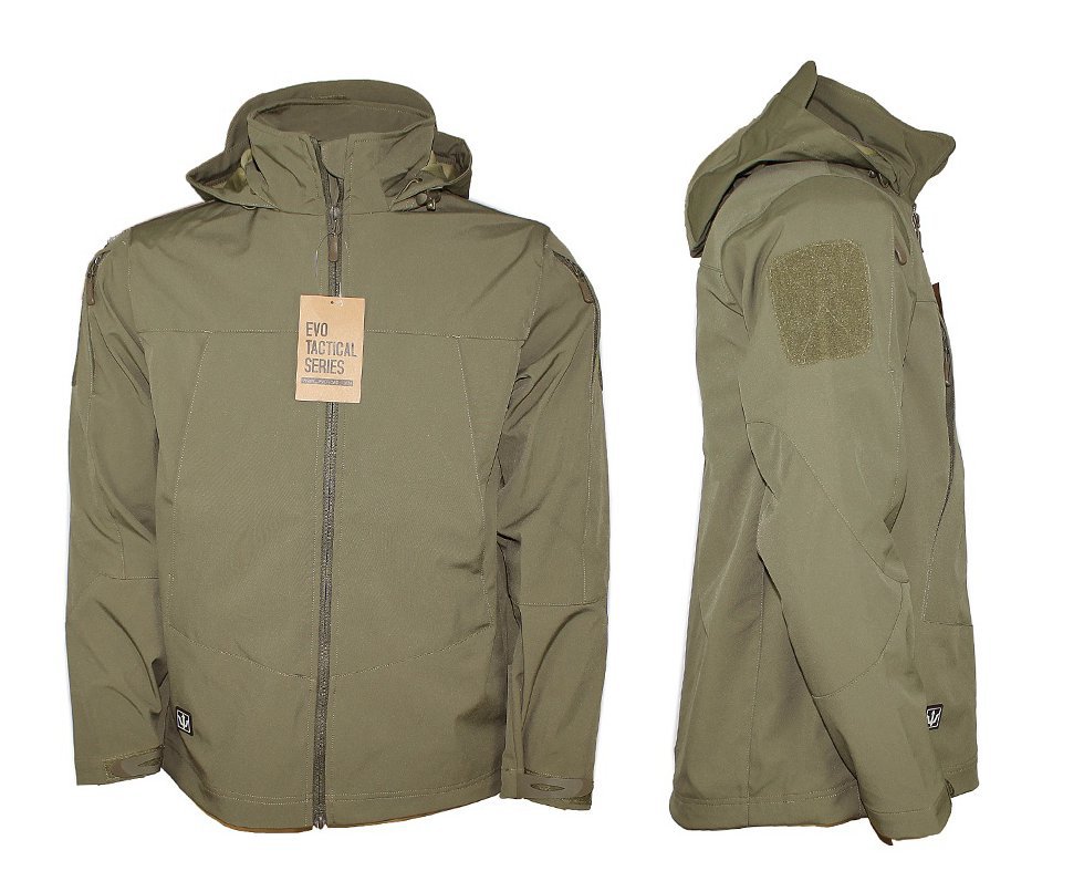 Jaqueta Softshell Impermeável Raptor 6 Bolsos TAN EVO