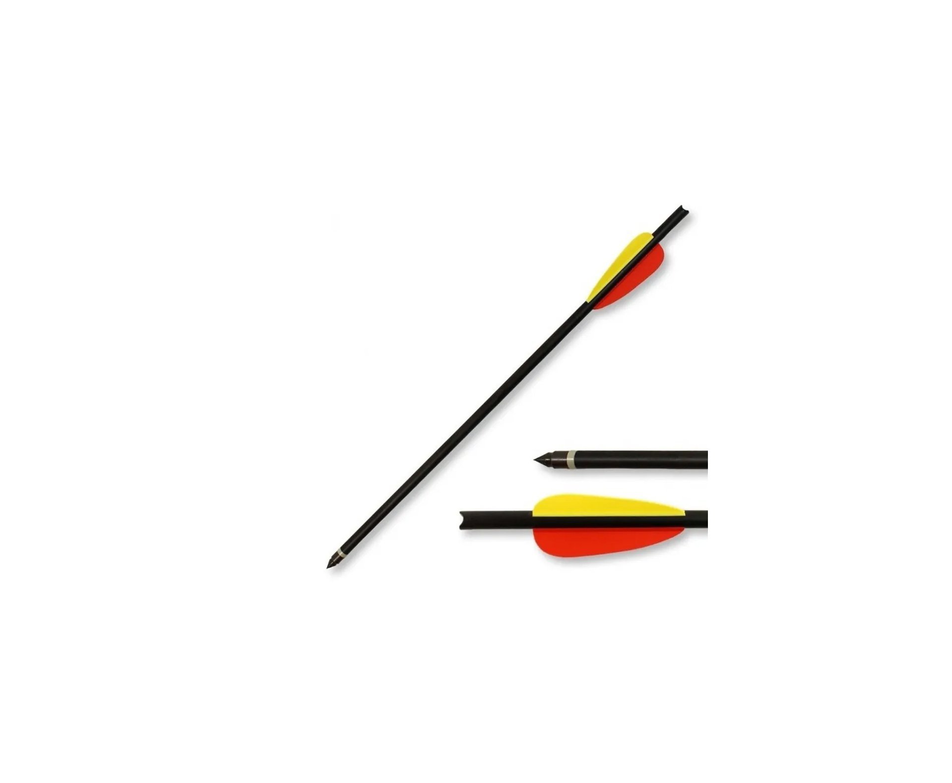 Kit 6 Flechas De Alumínio Para Besta / Balestra 20" Red Ponta Rosqueada - Man Kung