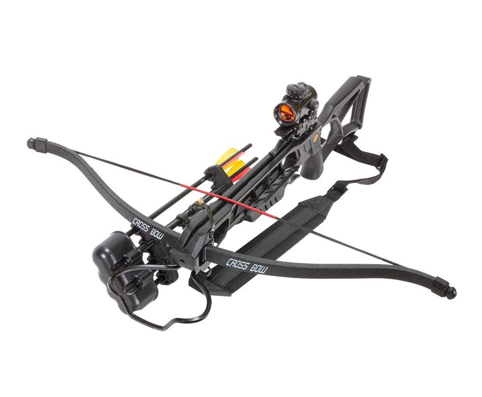 Besta / Balestra MK-XB23BK Recurva de 175lbs + Bandoleira + Aljava + Red Dot - Man kung