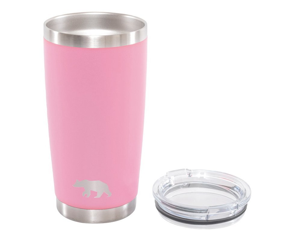 Copo Térmico QGK Tumbler Cerveja 12h Gelada 8h Quente 591ml Com Tampa Rosa