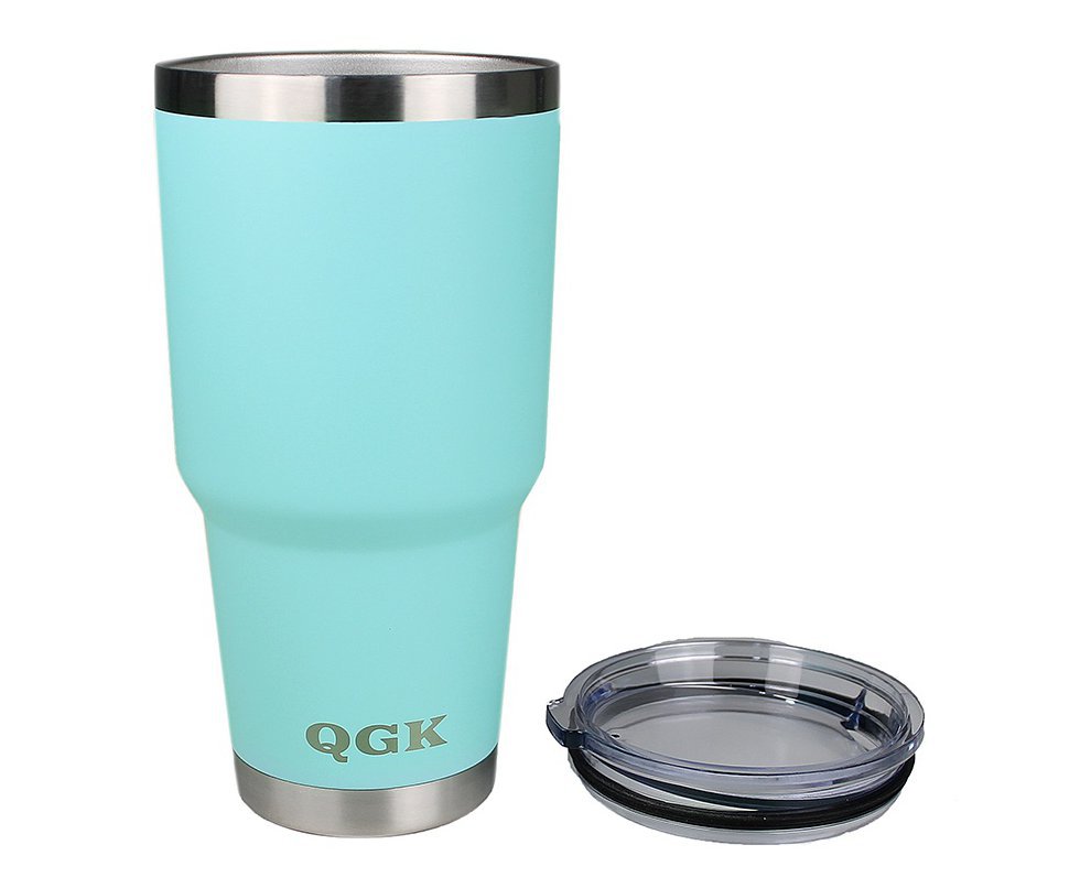 Copo Térmico QGK Tumbler Cerveja 12h Gelada 8h Quente Com Tampa 887ml - Turquesa