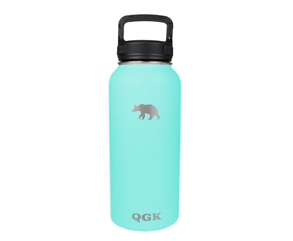 Garrafa Térmica Inox 946ml 32oz Com Tampa Turquesa - QGK