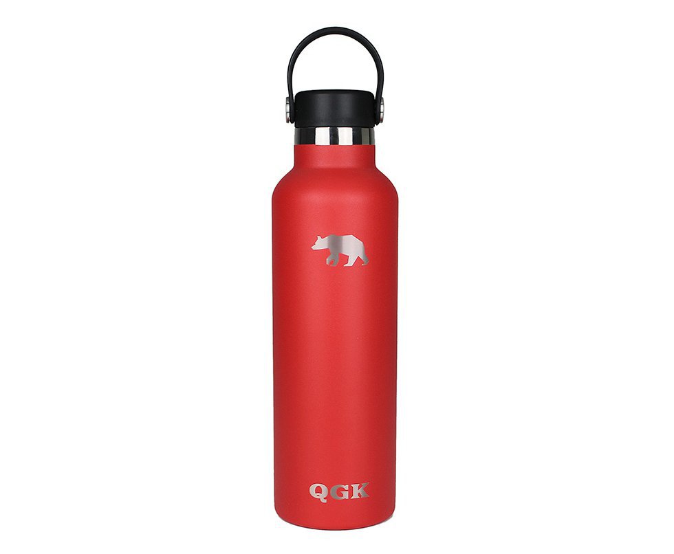 Garrafa Térmica Inox Agua 24h Gelada 12h Quente 709ml Vermelho QGK