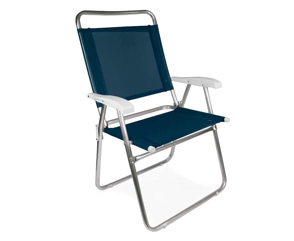 Cadeira Master Plus Fashion Mor Alumínio Azul