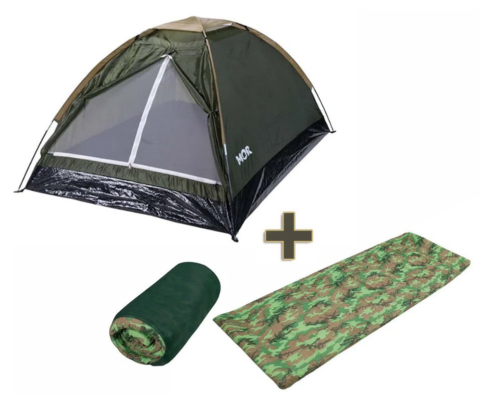 Barraca Camping Iglu 2 Pessoas Verde + Colchonete