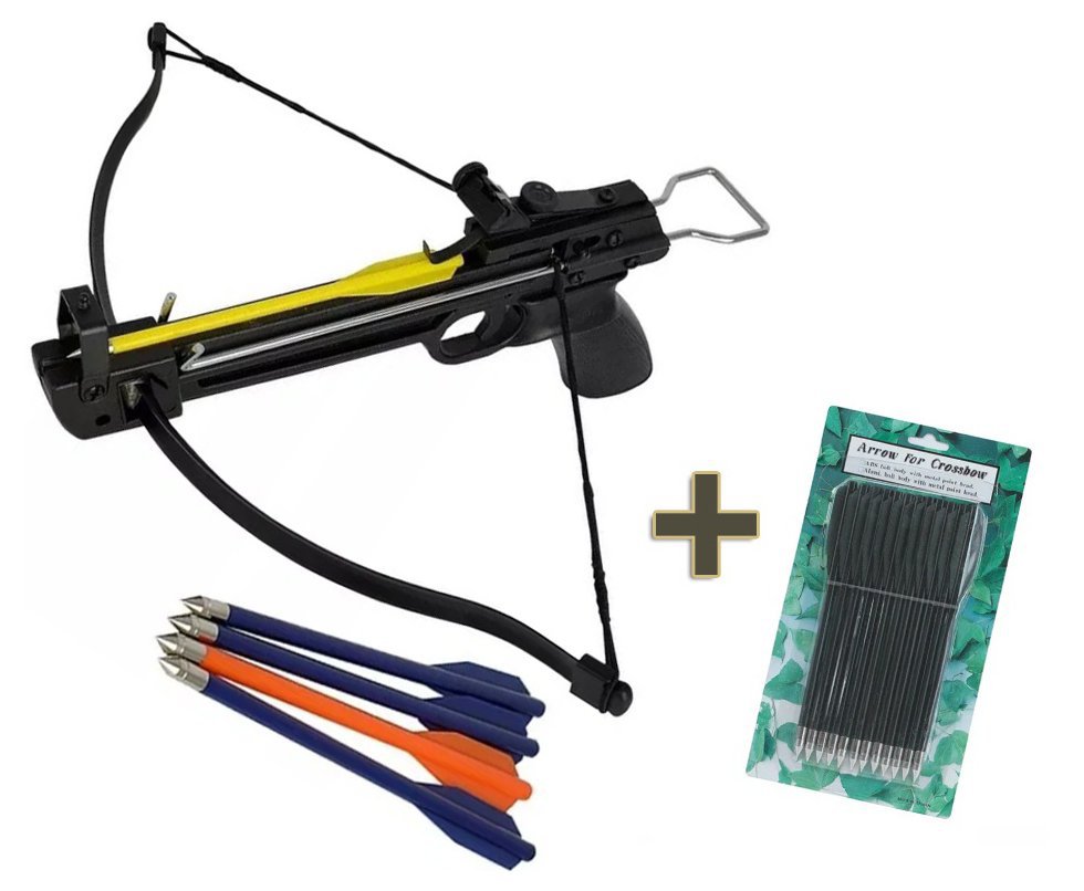 Besta Pistol Crossbow Recurva MK-50A1/5PL 50 LBS - ManKung + 12 Flechas