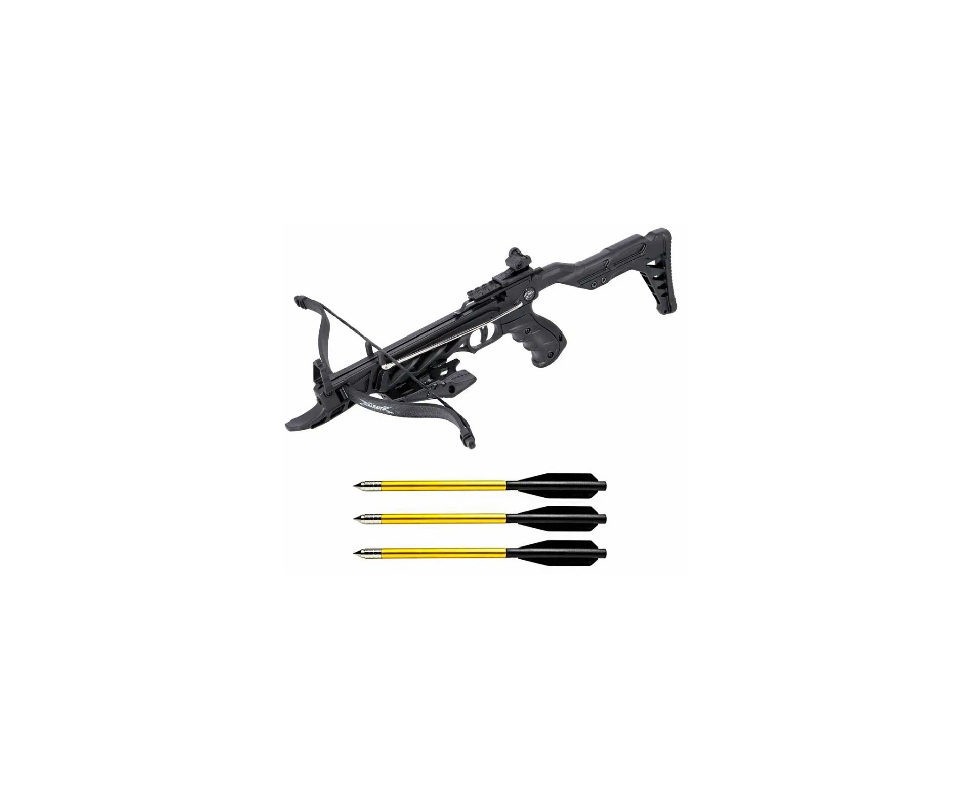Besta/Balestra Recurva MK-TCS2-BK Alligator 80 Libras Black - Mankung + 12 Flechas