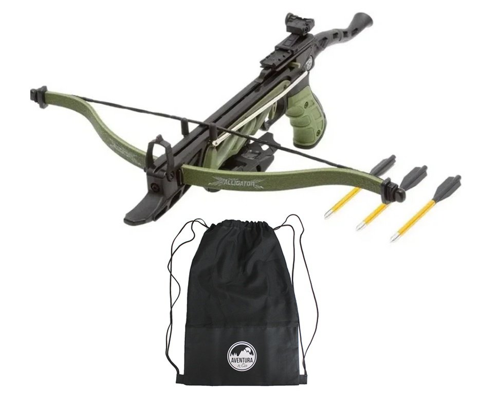 Besta/Balestra MK-TCS1-G Alligator 80 Libras Verde - Mankung + Mochila/Capa