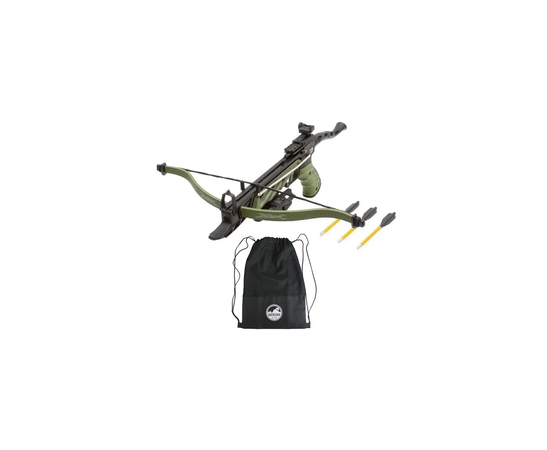 Besta/Balestra MK-TCS1-G Alligator 80 Libras Verde - Mankung + Mochila/Capa