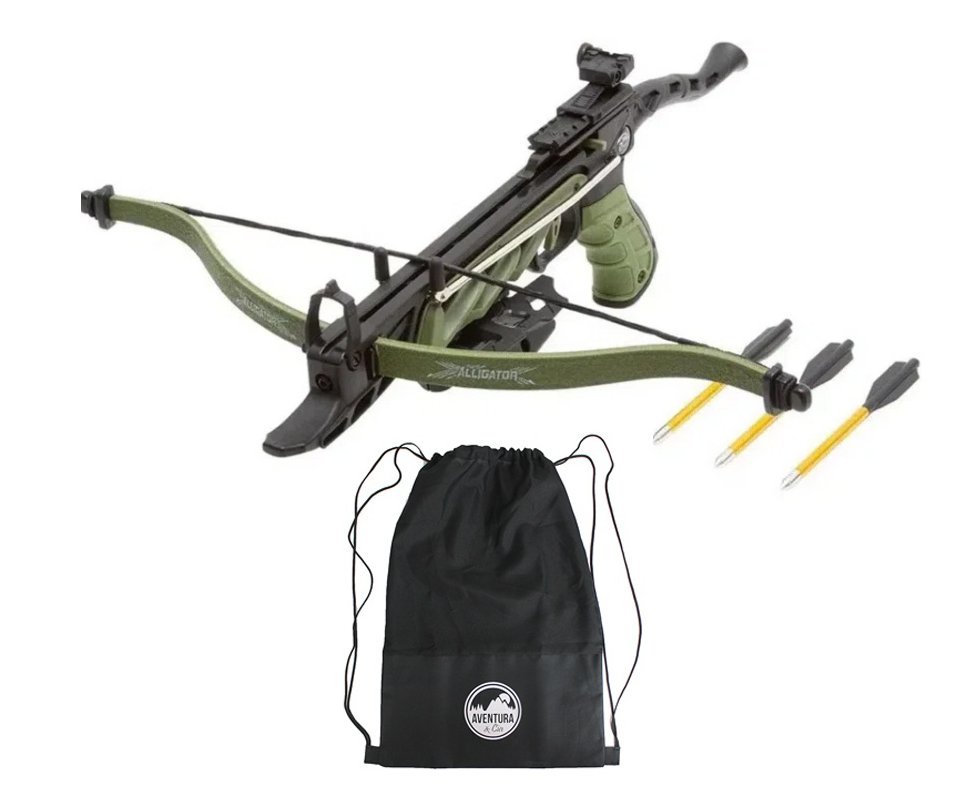 Besta/Balestra MK-TCS1-G Alligator 80 Libras Verde - Mankung + Mochila/Capa