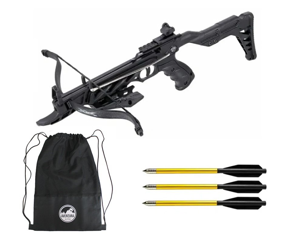 Besta/Balestra Recurva MK-TCS2-BK Alligator 80 Libras Black - Mankung + Mochila/Capa