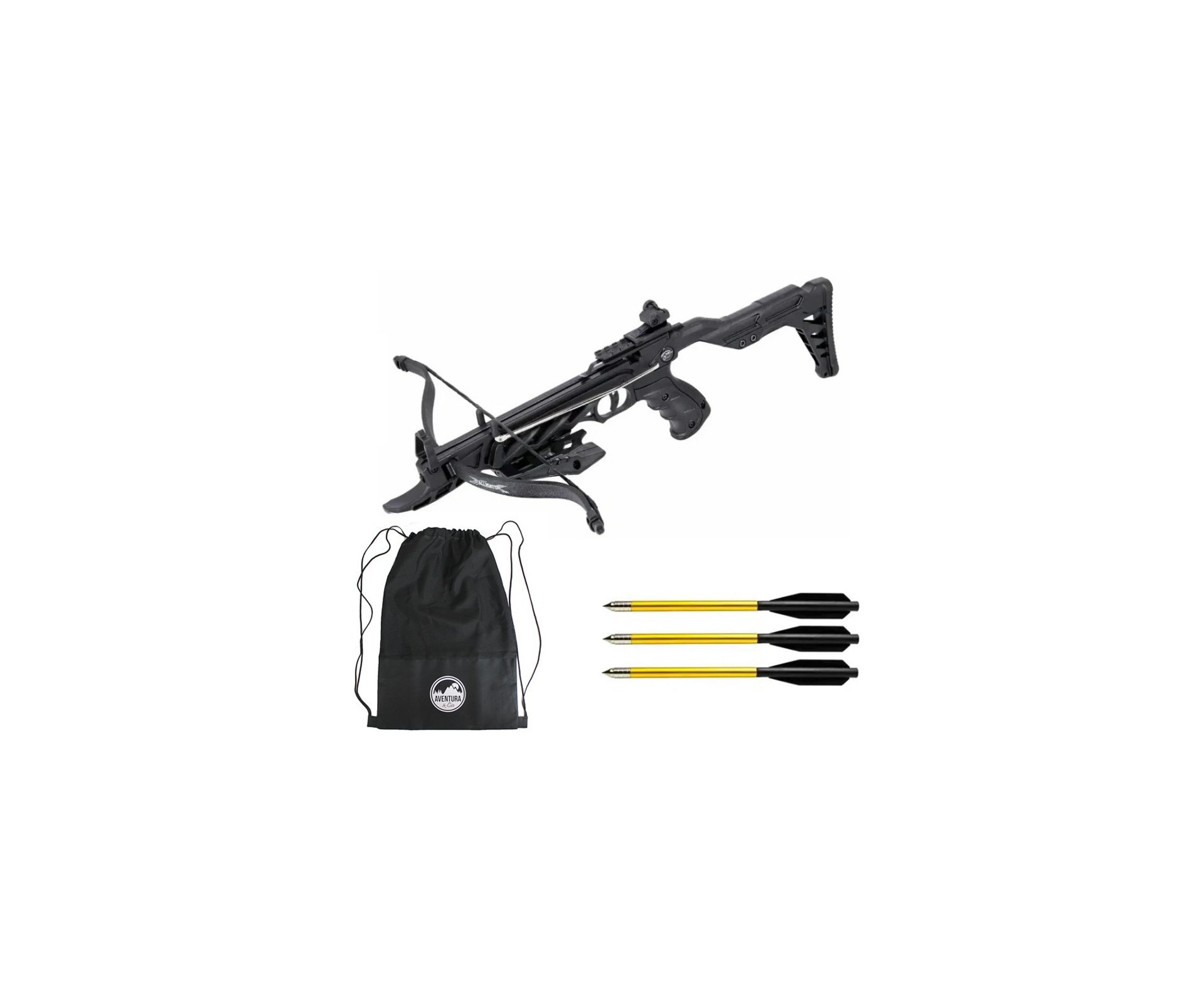 Besta/Balestra Recurva MK-TCS2-BK Alligator 80 Libras Black - Mankung + Mochila/Capa