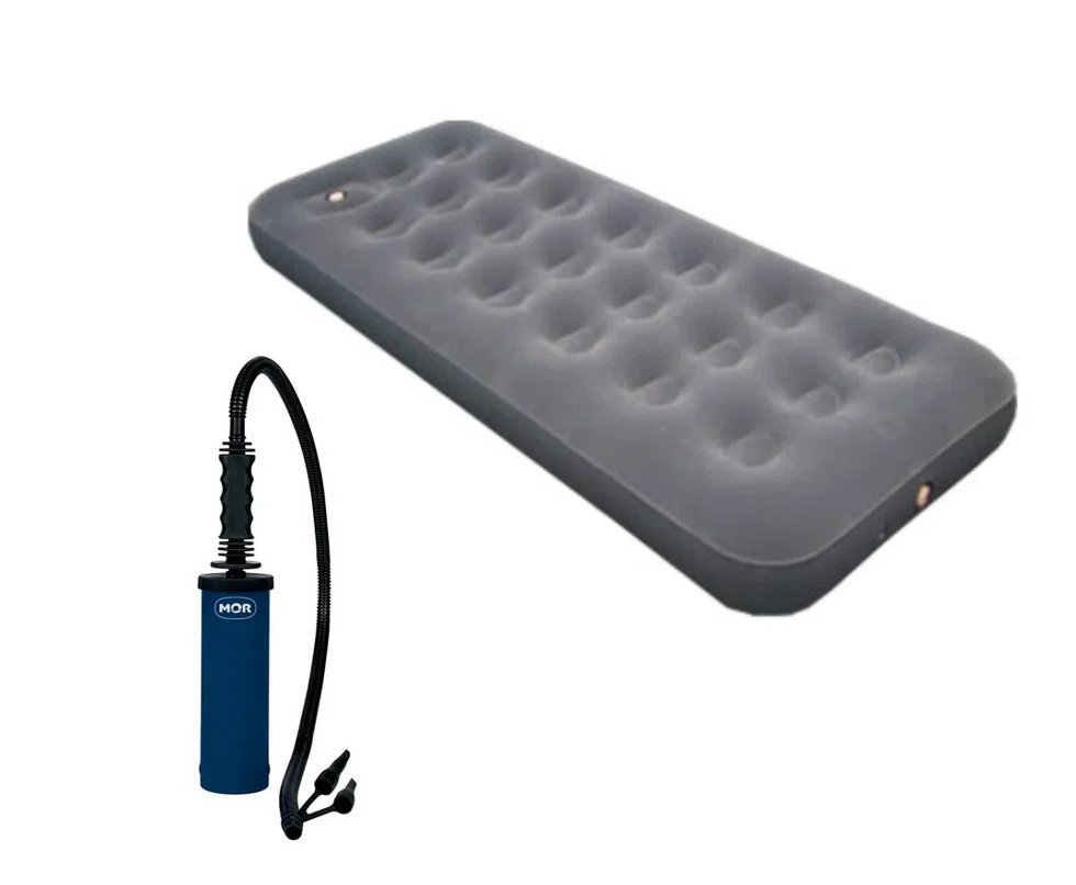 Colchão Inflável Fit De Solteiro - Nautika + Inflador Manual Dupla Ação