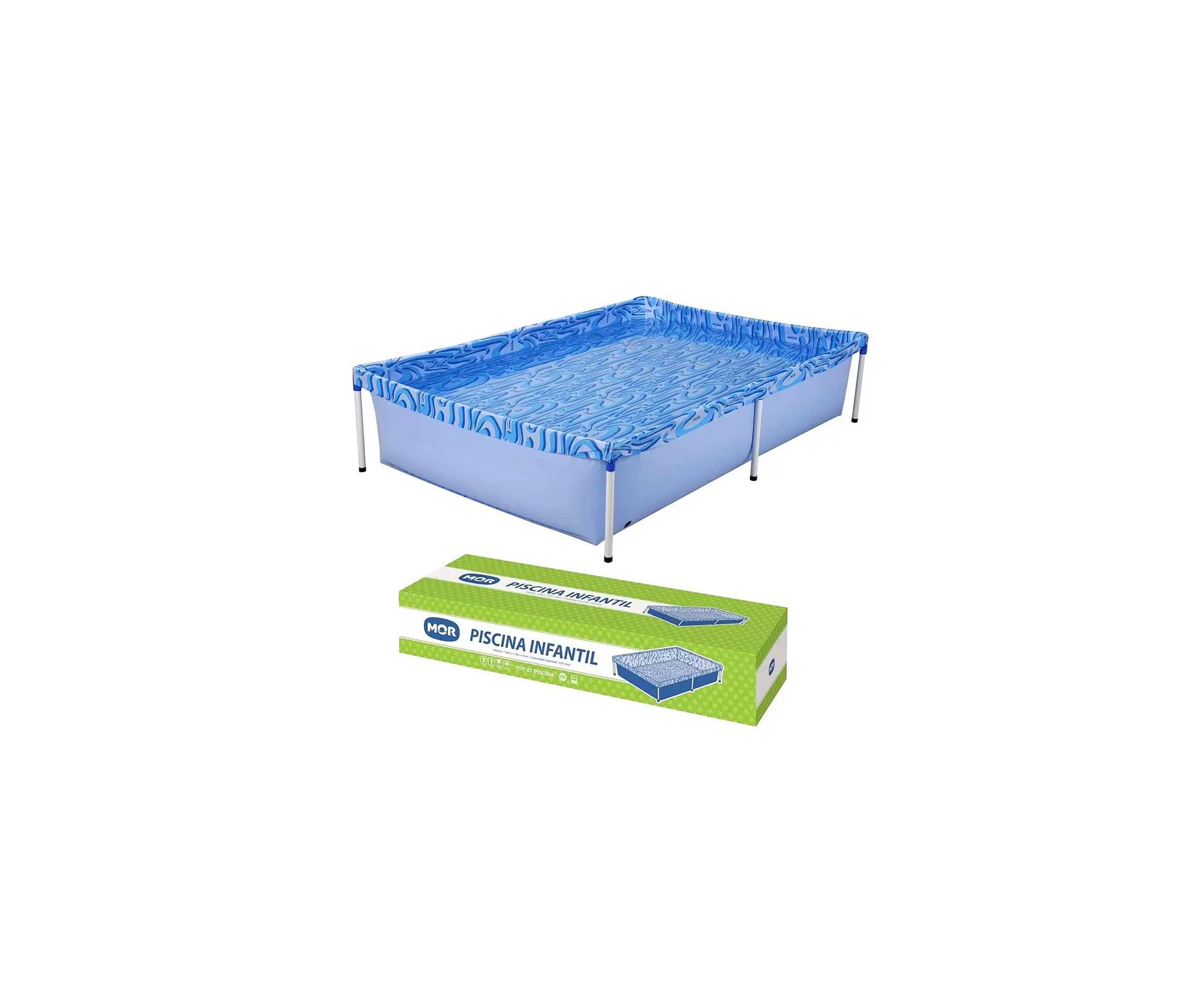 Piscina Retangular Estruturada Infantil Armação de Montar 1000 Lts - Mor