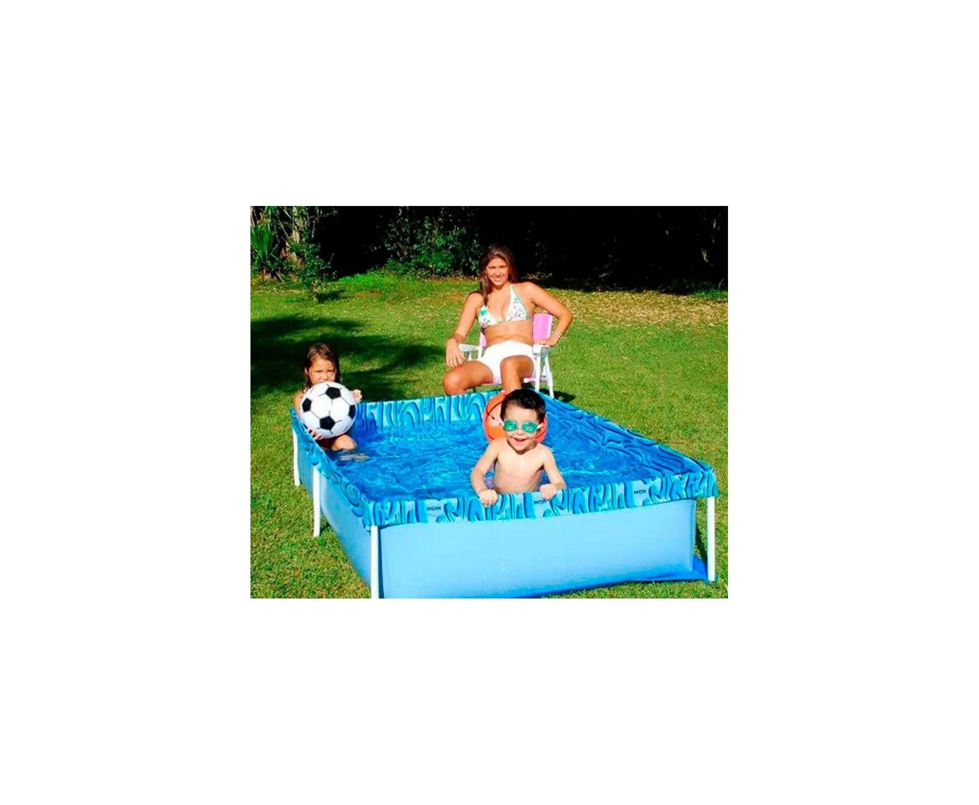 Piscina Retangular Estruturada Infantil Armação de Montar 1000 Lts - Mor