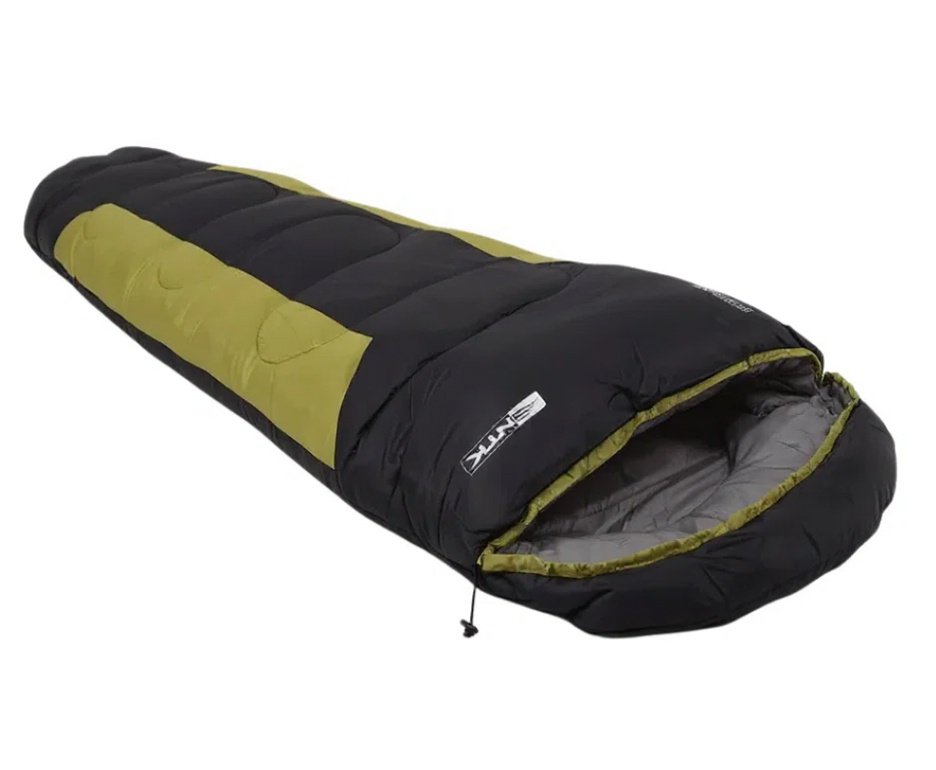 Saco De Dormir Nautika Modelo Mummy -1°c A +8°c Preto Com Verde  + Isolante + Fogareiro Frontier Azul