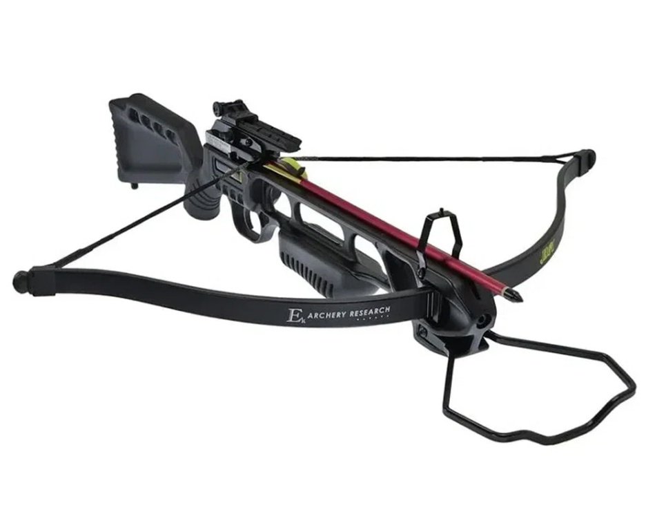 Besta/Balestra Recurva Jaguar 1 XBOW 150LB Black Poe Lang + Kit 6 Flechas + Ponteiras De Caça