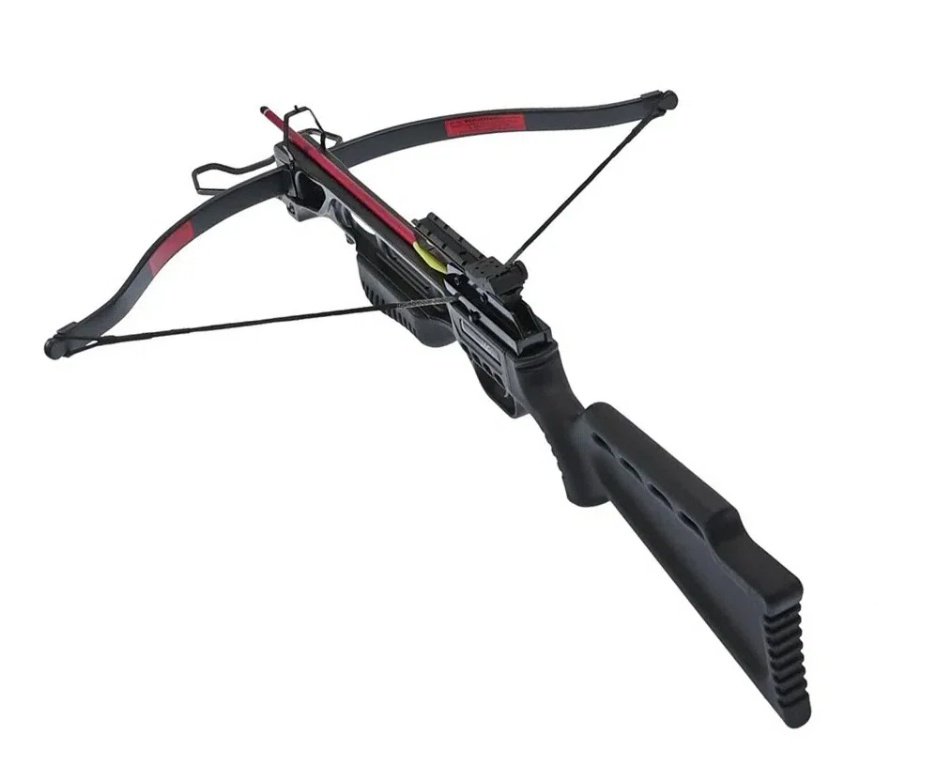 Besta/Balestra Recurva Jaguar 1 XBOW 150LB Black Poe Lang + Kit 6 Flechas + Ponteiras De Caça