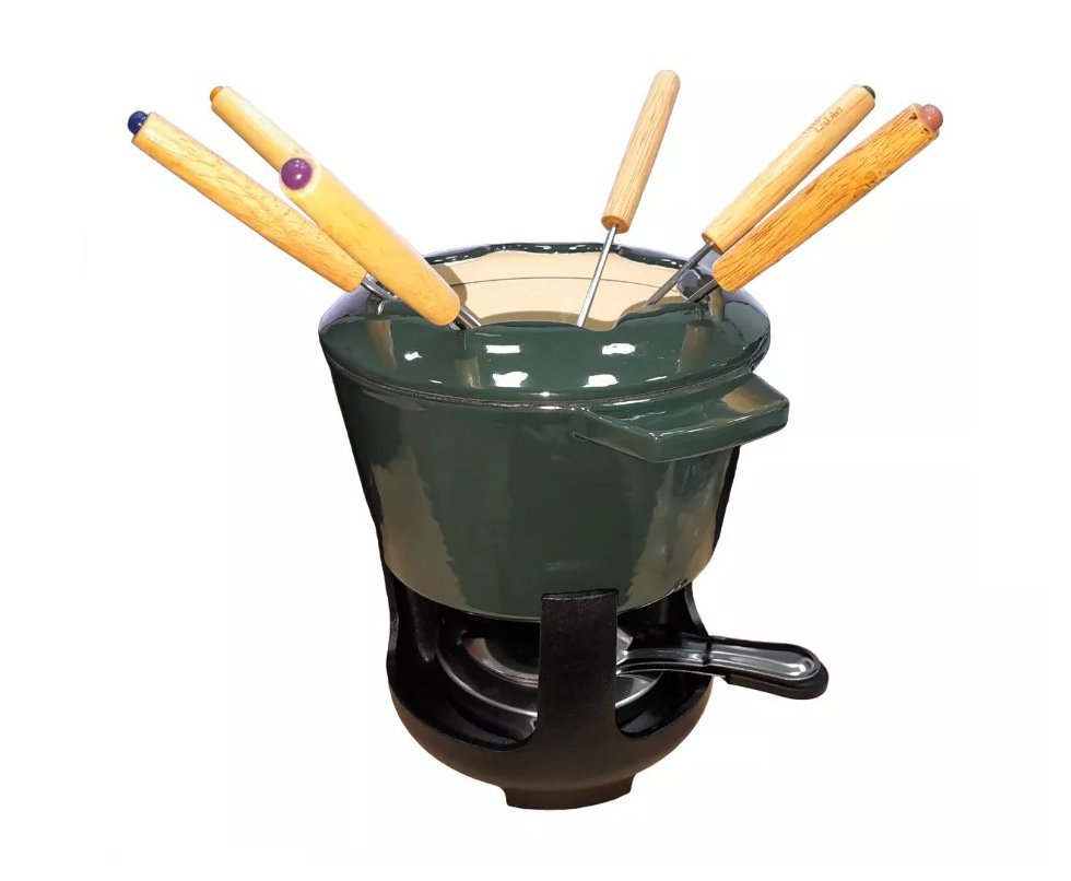 Conjunto para Fondue em Ferro Fundido 10 Peças Verde - Oster