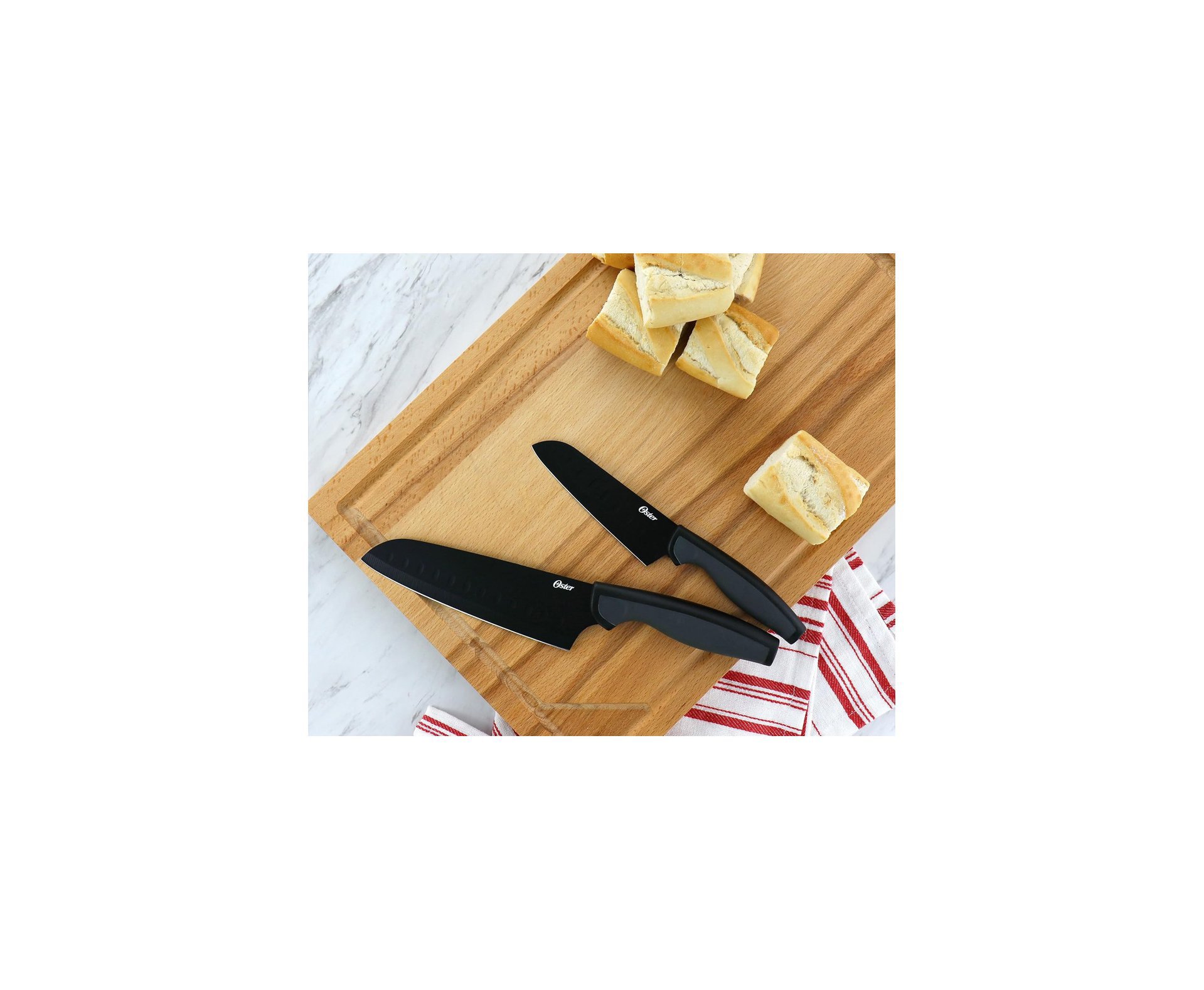 Jogo de Facas e Tábua 4 Peças Slice Craft Preto Oster