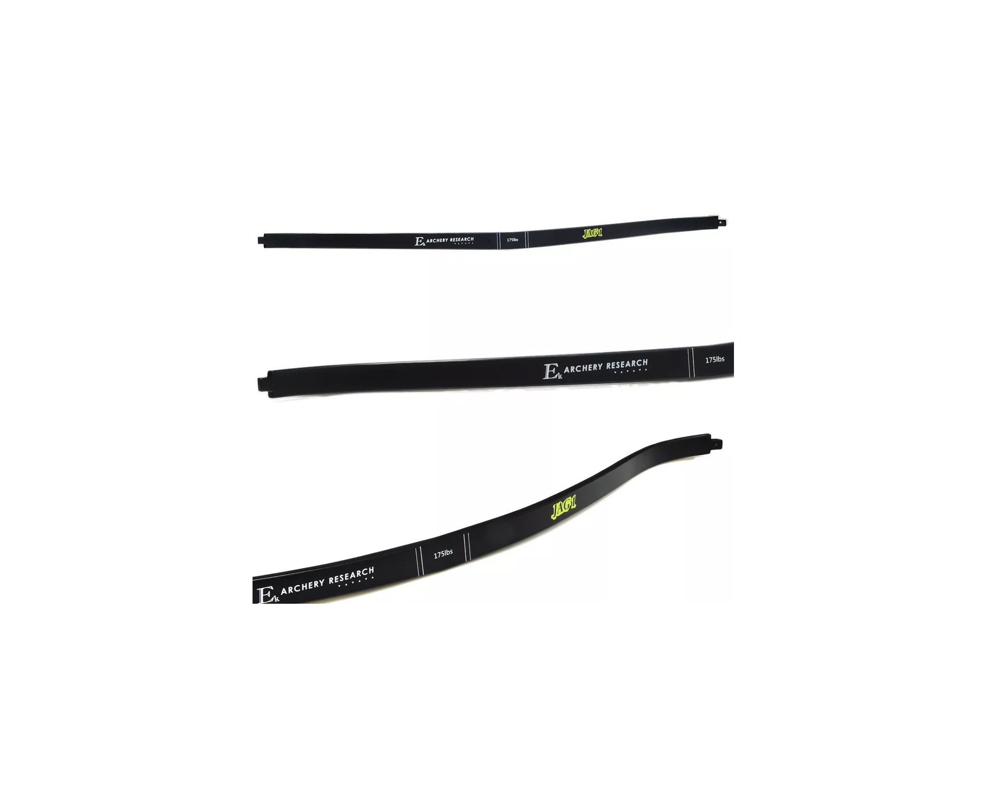 Limbo de Fibra de Vidro 175 Libras Preto para Balestra JAG 1 EK Archery Research