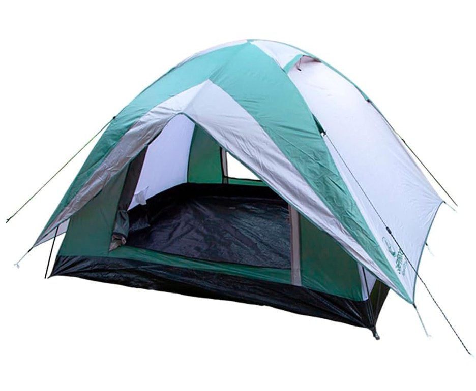 Barraca Guepardo News Venus Ultra PRO 4 Pessoas 2500mm Coluna D Agua - VD/CZ + Colchão Inflável Casal suporta 200kg  + Lampião Ledlamp - Nautika